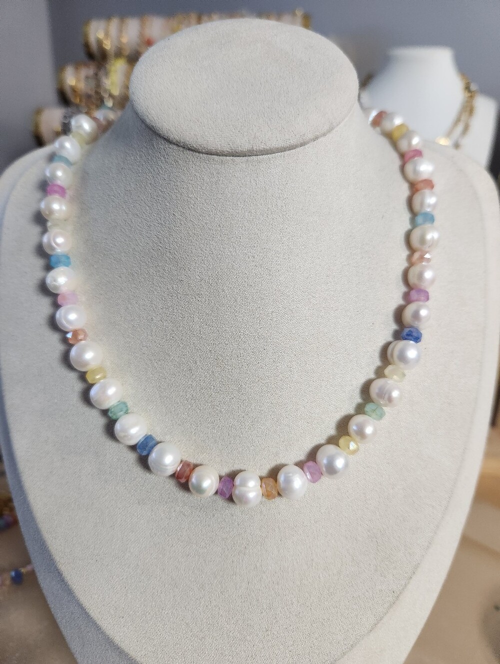 Freshwater Pearl Iced Candy Necklace